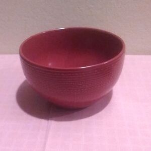 D -NWOT Red Textured Ceramic Bowl